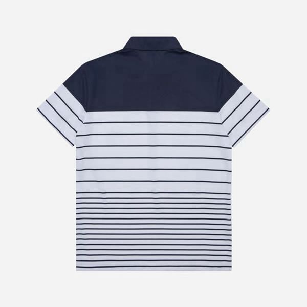 Camisas Polo Fila Homem Azul Marinho/Branco - Fila Golf Pinstripe S/S Portugal Online,JTHF-61934